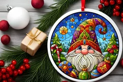Round Christmas Ornament Sublimation|Clipart Product Image 2