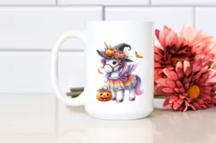 Dressed Unicorn for Halloween | Pastel Watercolor Product Image 2