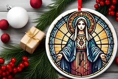 Round Christmas Ornament Sublimation|Clipart Product Image 2