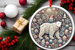 Round Christmass Ornament PNG Product Image 2