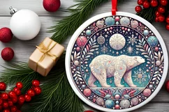 Round Christmas Ornament Sublimation|Clipart Product Image 1