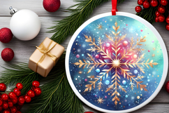 Round Christmass Ornament PNG Product Image 2