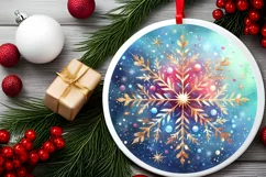 Round Christmas Ornament Sublimation|Clipart Product Image 2