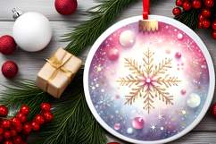 Round Christmass Ornament PNG Product Image 2