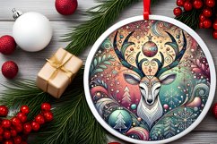 Round Christmas Ornament Sublimation|Clipart Product Image 1