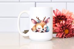 Colorful Cute Deer Sleeping Sublimation Clipart Product Image 2