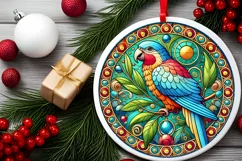 Round Christmas Ornament Sublimation|Clipart Product Image 1