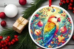 Round Christmas Ornament Sublimation|Clipart Product Image 2