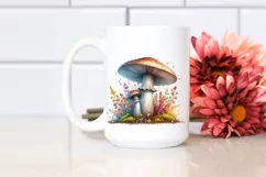 Watercolor Splash Mushroom PNG Product Image 2