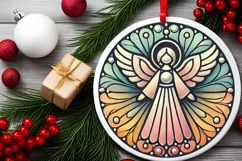 Round Christmas Ornament Sublimation|Clipart Product Image 1