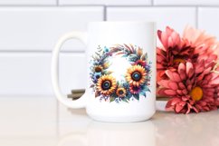 Colorful Sunflower Wreath | Abstract Product Image 2