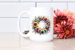 Colorful Sunflower Wreath | Abstract Product Image 2