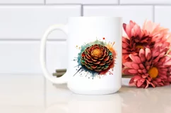 Detailed Wooden Marigold Stained Clipart Product Image 2