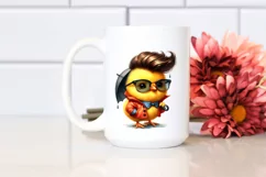 Proud Baby Chicken Playing PNG Product Image 2