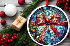 Round Christmas Ornament Sublimation|Clipart Product Image 1