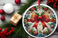 Round Christmas Ornament Sublimation|Clipart Product Image 1