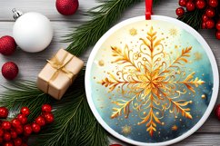 Round Christmas Ornament Sublimation|Clipart Product Image 2
