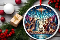 Round Christmas Ornament Sublimation|Clipart Product Image 2