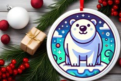 Round Christmas Ornament Sublimation|Clipart Product Image 2