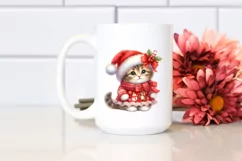 Cute Baby Cat Dressed for Christmas PNG Product Image 2