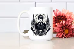 Detailed Watercolor Gothic Boy Clipart Product Image 2