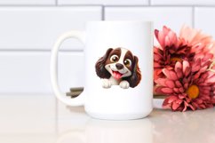 Colorful Cartoon Baby Spaniel Sublimation Clipart Product Image 2
