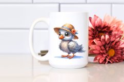 Funny Baby Dove with Sun Hat | Sublimation | Clipart Product Image 2