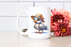 Funny Baby Dove with Sun Hat | Sublimation | Clipart Product Image 2