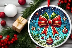 Round Christmas Ornament Sublimation|Clipart Product Image 1