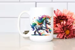 Baby Unicorn on Competition Floor, PNG Product Image 2