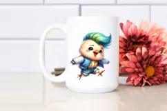 Happy Baby Chicken Jumping PNG Product Image 2