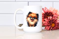 Cute Crazy Enthusiastic Pomeranian Watercolor Product Image 2