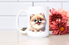 Funny Crazy Watercolor Pomeranian | Clipart Product Image 2