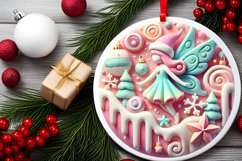Round Christmas Ornament Sublimation|Clipart Product Image 1
