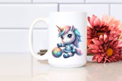 Cute Baby Unicorn Handball Equipped | Sublimation | Clipart Product Image 2
