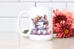 Baby Unicorn Winking | Sublimation | Clipart Product Image 2