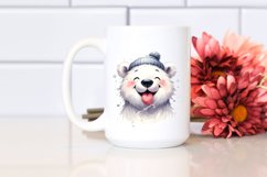 Washed Polar Bear Watercolor Clipart Product Image 2