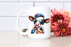 Modest Baby Cow Posing PNG Product Image 2