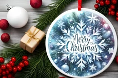 Round Christmas Ornament Sublimation|Clipart Product Image 2