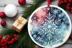 Round Christmas Ornament Sublimation|Clipart Product Image 2