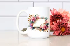 Abstract Pink Roses Watercolor Clipart Product Image 2