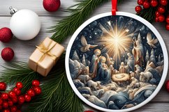 Round Christmas Ornament Sublimation|Clipart Product Image 2