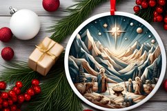 Round Christmas Ornament Sublimation|Clipart Product Image 2
