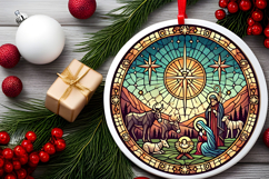 Round Christmass Ornament PNG Product Image 2