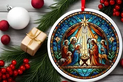 Round Christmas Ornament Sublimation|Clipart Product Image 2