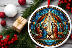 Round Christmass Ornament PNG Product Image 2