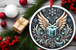 Round Christmass Ornament PNG Product Image 2