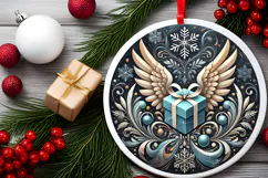 Round Christmass Ornament PNG Product Image 2
