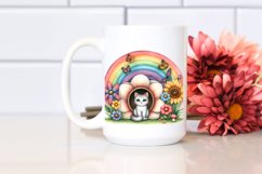Seated Rainbow,Colorful Flowers | Sublimation,Clipart Product Image 2