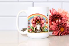 Seated Rainbow,Colorful Flowers | Sublimation,Clipart Product Image 2